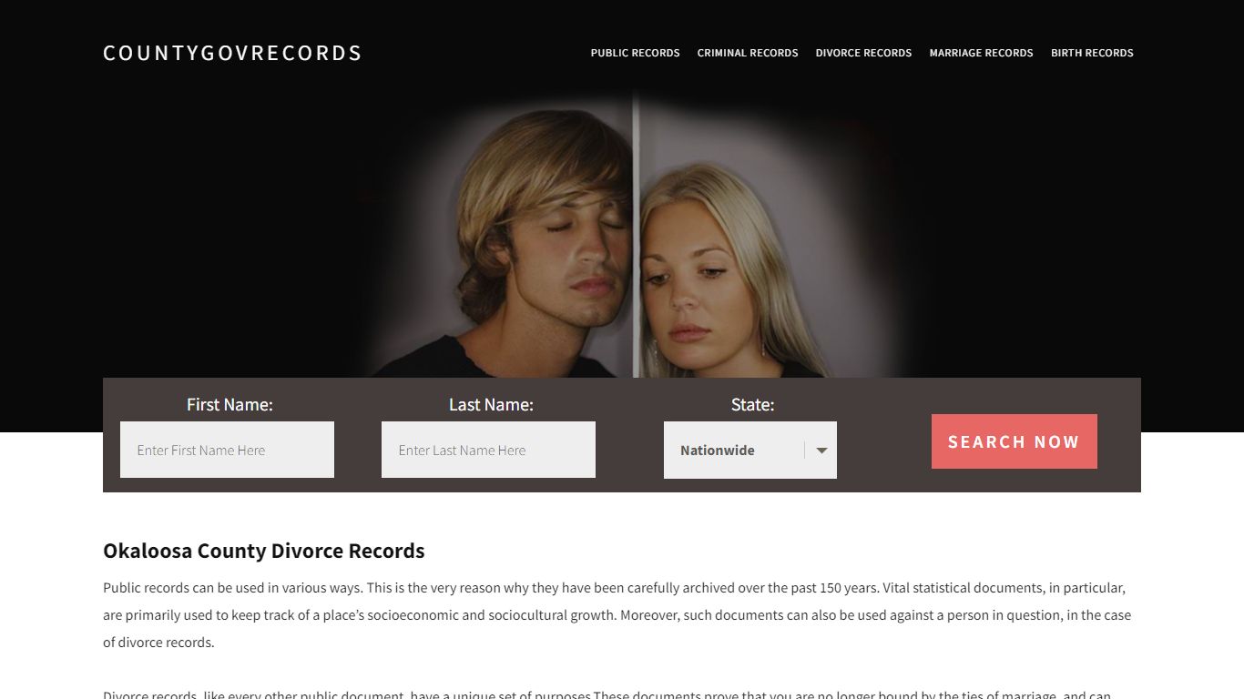 Okaloosa County Divorce Records | Enter Name and Search|14 Days Free